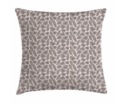 Exotic Palm Leaves Pastel Pillow Cover