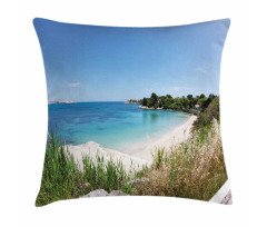 Panoramic Sandy Coastline Pillow Cover