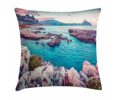 Vibrant Mediterranean Sea Pillow Cover