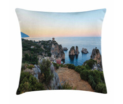 Tyrrhenian Sea Bay Sunset Pillow Cover