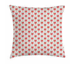 Strawberry Rhombus Dots Pillow Cover