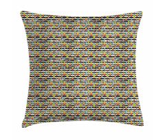 Exotic Feathers on Stripes Pillow Cover