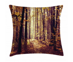 Misty Weather Forest Pillow Cover
