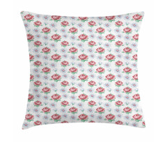 Vintage Rose and Chamomile Pillow Cover