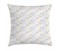 Colorful Retro Bike Pattern Pillow Cover