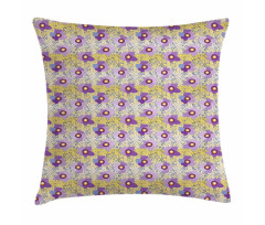 Vibrant Abstract Flowers Pillow Cover