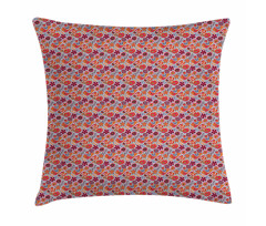 Chaotic Floral Spring Bird Pillow Cover