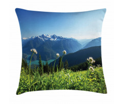 Diablo Lake Dandelions Pillow Cover