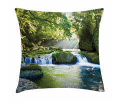 Foliage Misty Mountains Pillow Cover