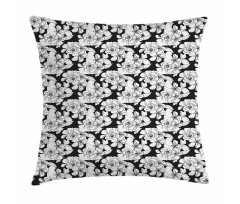 Vintage Style Cherry Flowers Pillow Cover