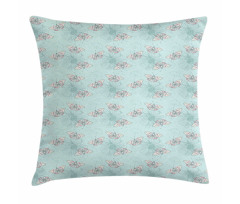 Vintage Flower and Butterfly Pillow Cover