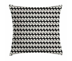 Retro Grunge Lines Zigzags Pillow Cover