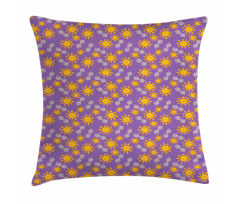 Sun and Sunglasses Pattern Pillow Cover