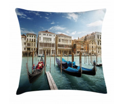 Gondolas Venetian Lagoon Pillow Cover