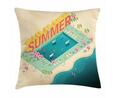 Summer Beach Ocean Fun Pillow Cover