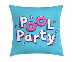 Cartoon Lettering Pillow Cover