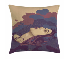 Abstract Floral Art Woman Pillow Cover
