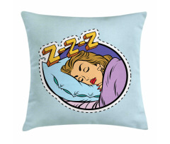 Comic Book Sleeping Girl Pillow Cover