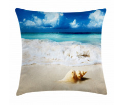 Nautical Sunny Coastline Pillow Cover