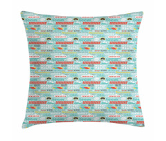 Cold Seasonal Concept Words Pillow Cover