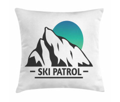 Mountain Ombre Sun and Ski Pillow Cover