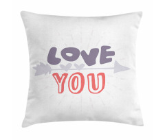 Valentines Day Theme Words Pillow Cover