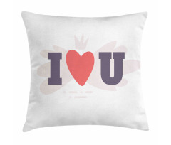 I Heart You Simple Pictogram Pillow Cover