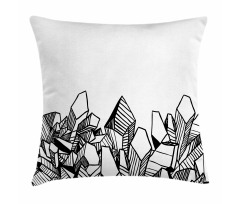 Hatched Crystals Drawing Pillow Cover