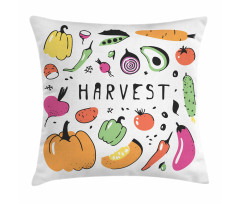 Drawing Fresh Food Pillow Cover