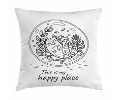 Positive Saying with Doodle Pillow Cover