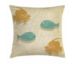 Aquarium Ocean Waves Pillow Cover