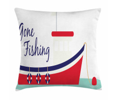 Cartoon Fishing Boat Pillow Cover