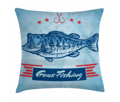 Throat Fish USA Flag Pillow Cover