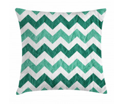 Pastel Chevrons Green Pillow Cover
