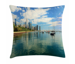 Lake Michigan Day Scenery Pillow Cover