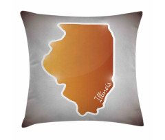 Simple State Map Pillow Cover