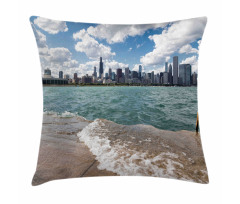 Chicago Skyline and Lake Pillow Cover