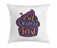 Doodle Cupcake Heart Pillow Cover