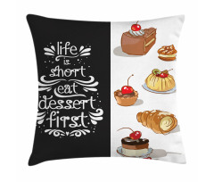 Eat Dessert First Patisserie Pillow Cover