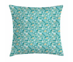 Cartoon of Flowers Pillow Cover