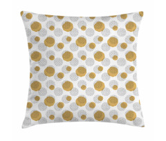 Brush Drawn Dots Rounds Pillow Cover