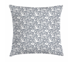 Sketchy Monstera Leaves Art Pillow Cover