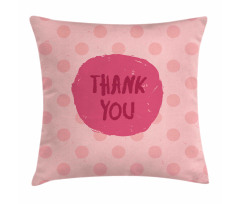 Thank You Wording Pillow Cover