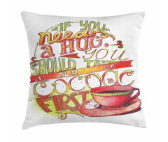 Retro Words About Love to Cocoa Pillow Cover