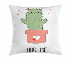 Funny Cactus Shape as Cat Pillow Cover