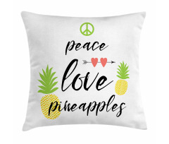 Peace Love Pineapples Pillow Cover