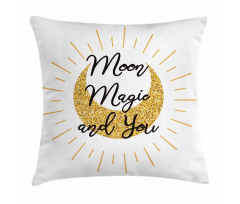 Lover Text Moon Magic and You Pillow Cover