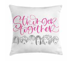 Stronger Together Sketch Pillow Cover