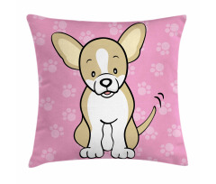 Cartoon of Dog Pillow Cover