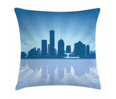 Retro Milwaukee Skyline Pillow Cover